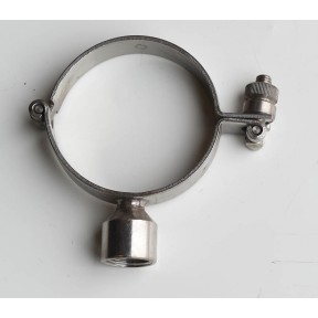 Stainless steel hygienic hinged bossed pipe clip 